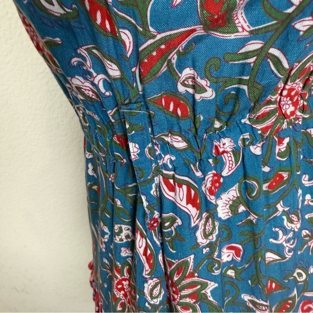 Place Nationale Floral Boho Ruffle High Neck Mini Dress - Picture 7 of 15